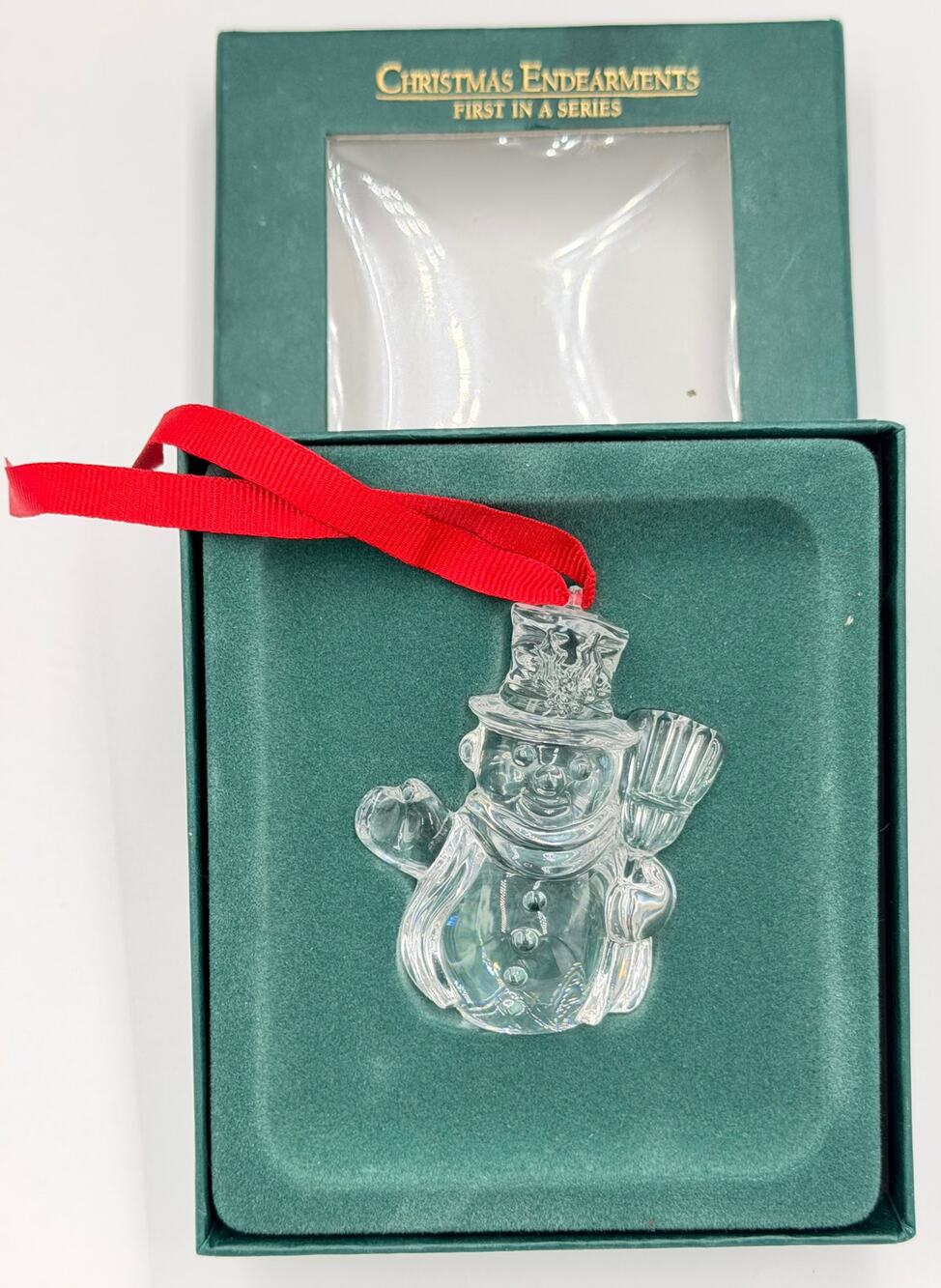 Christmas Endearments "SNOWMAN" Marquis by Waterford Crystal 1st in Series